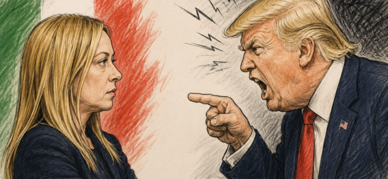 immagine lite Meloni Trump